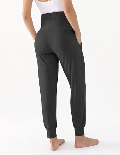 Viscose for Bamboo Maternity Loose Lounge Jogger Pants - color: Dark Grey, size: Small