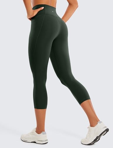 CRZ YOGA Butterluxe Capris Pockets 21" - color: Legend Green, size: X-Large