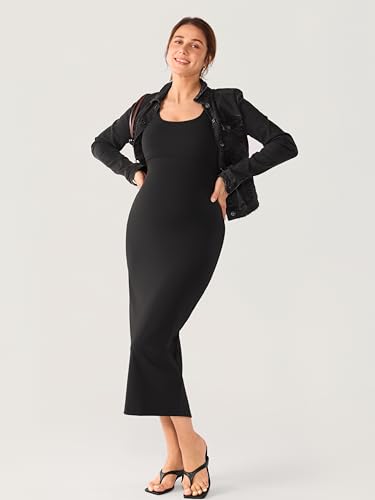 MOMANDA Sleeveless Maternity Nursing Dresses - color: Black, size: Small