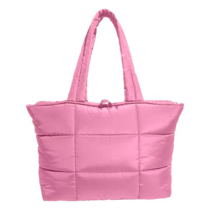 adidas Quilted Puffer Tote Bag - color: Tropic Bloom/3