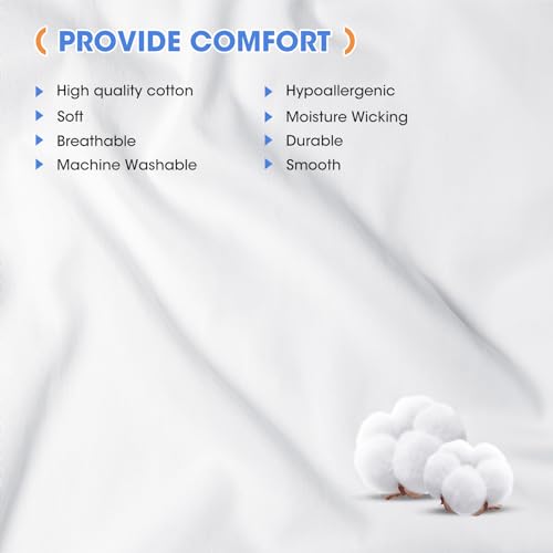 Salcod Pillowcase Compatible for Contour Swan Body Pillow, White