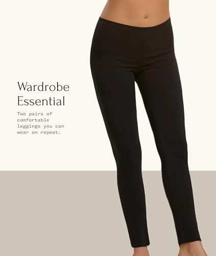 Felina Cotton Modal Leggings, Extra Lightweight Legging for Women - color: Medium Heather Grey, size: X-Large