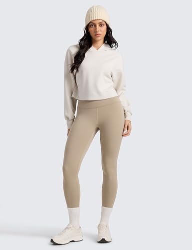 CRZ YOGA Matte Fleece Lined Leggings 28'' - color: Oak, size: Medium