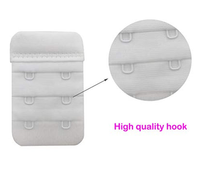 Tamlien Bra Extender 2 Hook/3 Hook/4 Hook/5 Hook, Soft and Comfortable Bra Extension - color: Bra Extender 2 Hooks-white