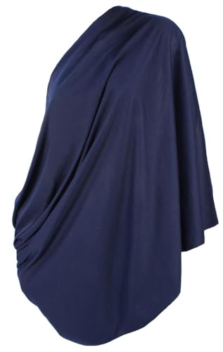 Nursing Scarves Breastfeeding Privacy Cover Infinity Scarf Soft, Navy Blue - color: Navy Blue