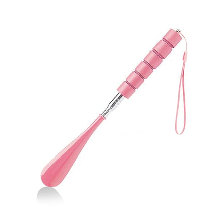 Shoe Horn Long Handle Retractable Shoehorn Telescopic Foldable Shoe Puller Adjustable Shoe Aids Easy Slip on - color: Pink