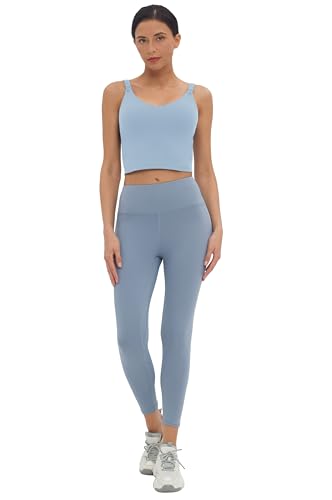 Foucome Nursing Tank Tops Longline Breastfeeding Workout Tops - color: Light Blue, size: X-Large