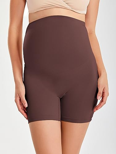 Gratlin Women's Maternity Shapewear Shorts - color: Taupe, size: Large