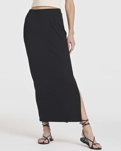 3 Pack Women's Ribbed Maxi Long Skirts High Waisted with Side Slit Pencil - color: Set 2, size: Medium