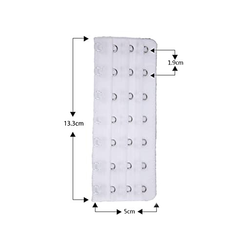 7 Hooks Bra Extender Back Corset Extender Ladies Bra Strap Extension 4pcs - color: White