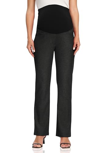 Foucome Women's Maternity Pants Over Belly Dress Work Pants - color: Dark Melange Grey, size: Medium
