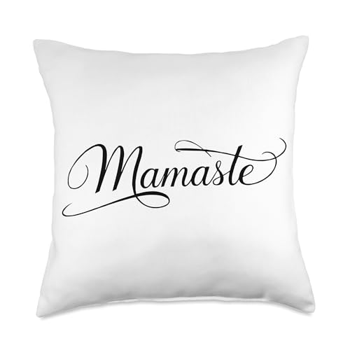 Prenatal Yoga Namaste Meditation Maternity Workout Pregnancy Throw Pillow - size: 18x18
