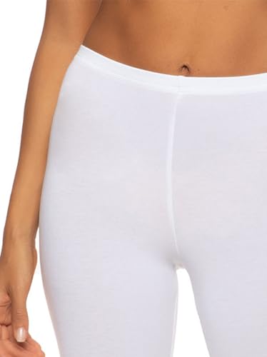 Felina Women's Cotton Modal Capri Leggings - color: White, size: Large