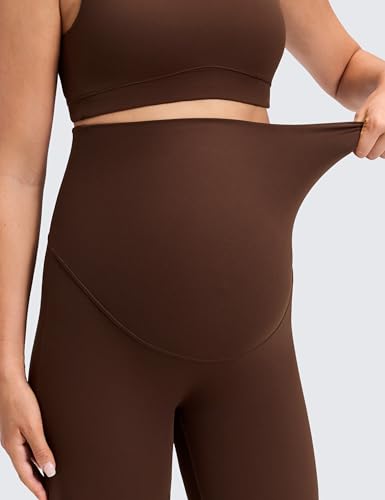 CRZ YOGA Maternity Wide Leg Pants 30" - color: Lava Brown, size: Small