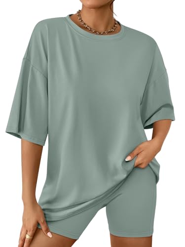 AUTOMET Women 2 Piece Sets Summer Outfits 2026 Two Piece Matching Clothing - color: Lightgreen, size: X-Large