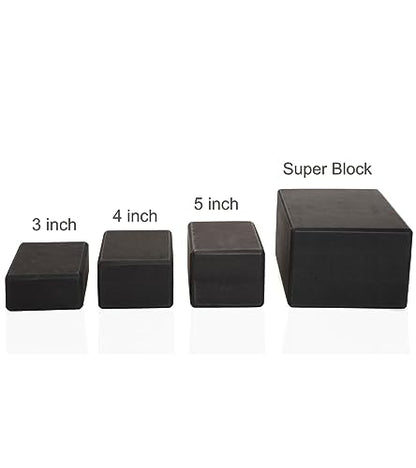 Everyday Yoga Premium Foam Block, 3in/4in/5in Thick, Multi Colors, 1 Block - color: Black, size: 5 Inch Thick