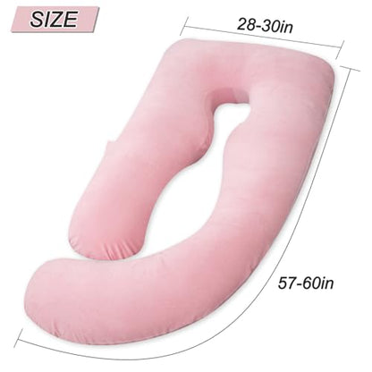 60 Inch Pregnancy Pillows for Sleeping (Pink) - color: Pink