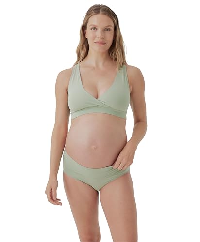 Pact Organic Cotton Maternity Foldover Hipster Underwear for Pregnancy Postpartum, 4 pack - color: Spring Brights