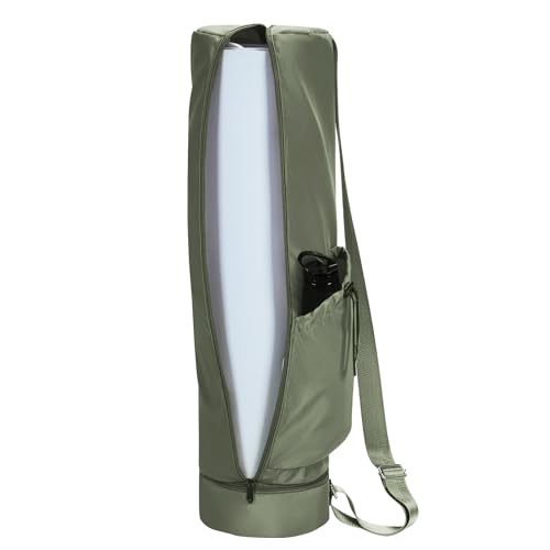 sportsnew Yoga Mat Carrier Bag for Women, Full-Zip Lightweight Pilates Bag - color: Army Green, size: Medium pocket