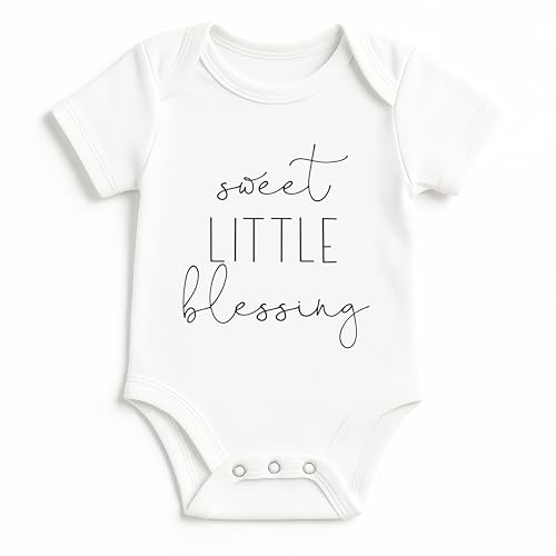 Bump and Beyond Designs Surprise Pregnancy Announcement Grandparents, Little Blessing - color: White, size: 3-6 Months