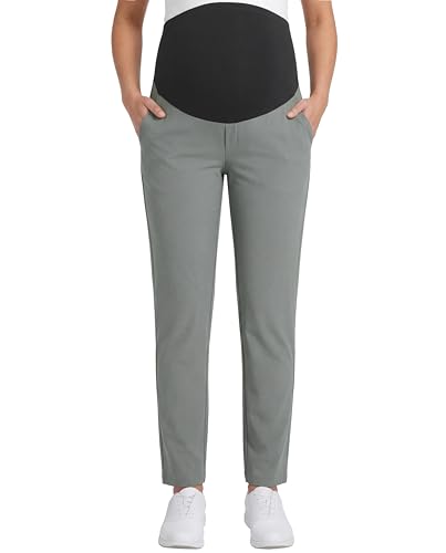 Maternity Pants Over Belly Pregnancy Scrub Pants - color: Grey, size: XX-Large