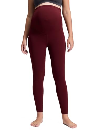 CRZ YOGA Maternity Leggings 28 - color: Red Merlot, size: Medium