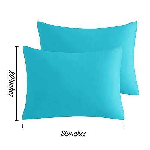 NTBAY Standard Microfiber Pillowcases, Set of 2, Blue - color: Blue, size: Standard (20"x26")
