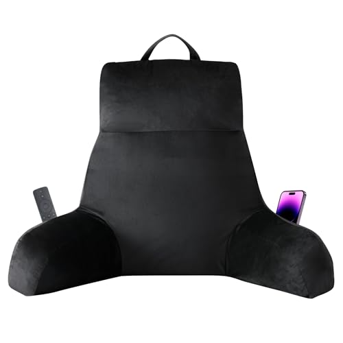 IPYNBAP Back Pillow for Bed Sitting up, Reading Pillow, 24 Inch, Black - color: Black, size: Large(24inch)