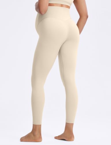 POSHDIVAH Creamluxe Maternity Leggings 25"/28" - color: Khaki, size: X-Large