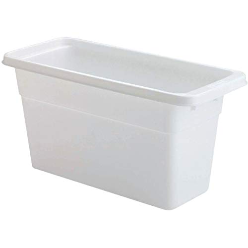 Rubbermaid Ice Cube Bin, White, Holds 4 Trays, Compact Design, Durable Plastic - size: 12.1 Inch