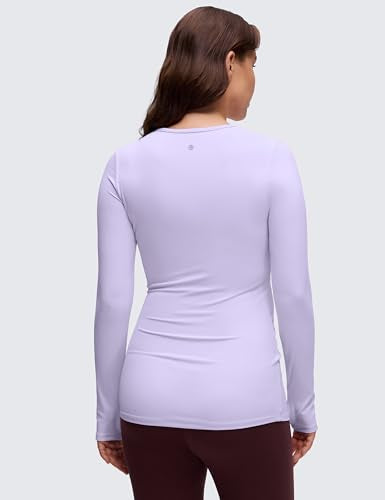 CRZ YOGA Maternity Crewneck Top - color: Lavender Frost, size: Small