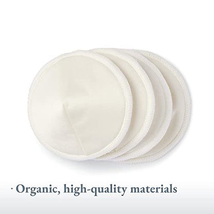 Ameda Organic Washable Nursing Pads | Reusable Breast Pads | 4 Count - size: 4 Count