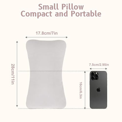 vocheer Small Pillow with Removable Cover, 11"x 7" Tiny Travel Pillow 2PCS - color: Dove-2pc