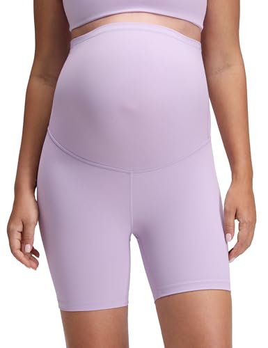 CRZ YOGA Maternity Biker Shorts 6" - color: Lilac Air, size: X-Small
