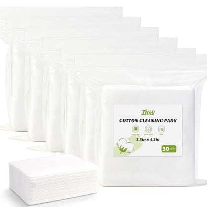 ILLIDI Premium Extra Large Cotton Pads 180 Count, Soft Face Pads - size: 180 Count (3.5''*4.3'')