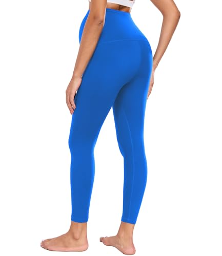 wirarpa Women's Maternity Leggings Over The Belly Buttery Yoga Pants 25" - color: Bright Blue, size: X-Small