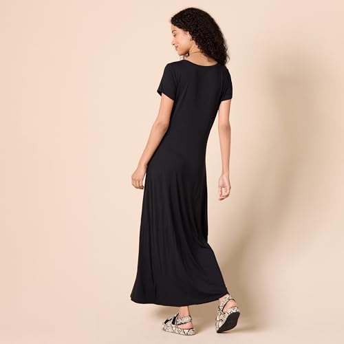 Amazon Essentials Women's Short-Sleeve Maxi Dress - color: Black, size: Small