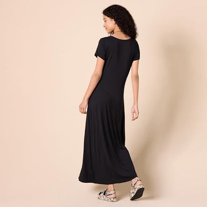 Amazon Essentials Women's Short-Sleeve Maxi Dress - color: Black, size: Small
