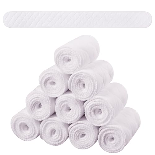 Toulite 10Pcs Reusable Cotton Bra Liners for Sweat - color: White, size: Large