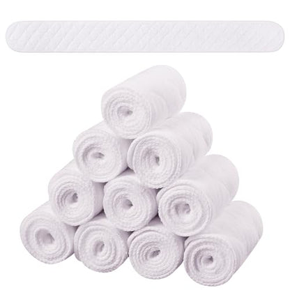Toulite 10Pcs Reusable Cotton Bra Liners for Sweat - color: White, size: X-Large