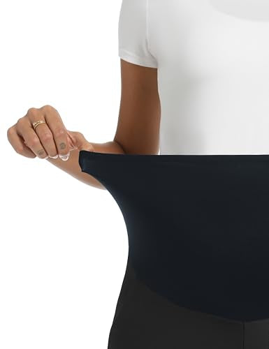 Foucome Maternity Flare Pants Stretchy Bootcut Work Dress Pants - color: Black, size: Small