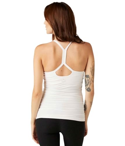 Beyond Yoga Women's Spacedye Keep Your Cool Maternity Slim Racerback Tank - color: White Light, size: X-Small