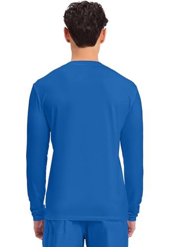 Cherokee Basics Long Sleeve Underscrub for Men Crew Neck Compression Shirt - color: Royal, size: XX-Large Big