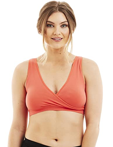 Caramel Cantina 4 Pack Nursing Maternity Women’s Sleep Comfort Bralette Bra - color: Fall, size: Medium
