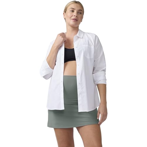 Ingrid & Isabel Basics Active Maternity Skort - color: Sage Green, size: Small