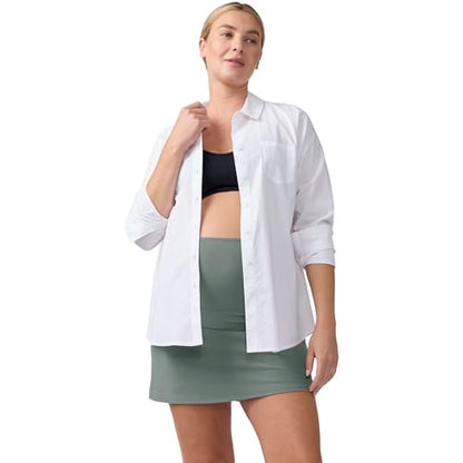 Ingrid & Isabel Basics Active Maternity Skort - color: Sage Green, size: Small
