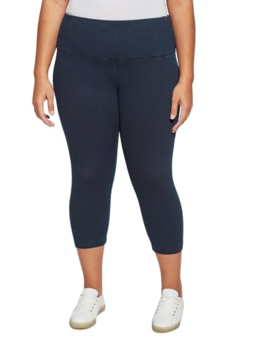 Denim Capri (Plus Size, 21.5" Inseam) - color: Indigo, size: Medium