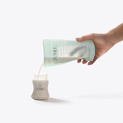 Zomee 8oz Breast Milk Storage Bags 200ct, Leakproof, BPA-Free, Freezer Safe - size: Pack of 200
