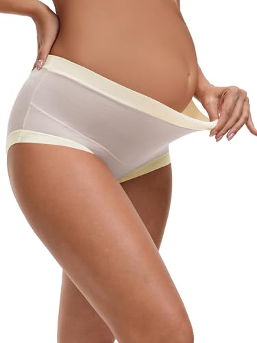 Allegra K Women's Maternity Full Coverage Briefs Plus Size High Waisted Elasticity Invisible Panties - color: Purple, size: Small