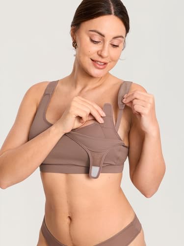 MOMANDA Pumping & Nursing Bra Hands Free - color: Brown Purple